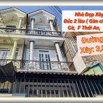Nhà đúc 2 lầu sang trọng, đường xe hơi, gần chợ Trần Thị Cờ, F Thới An, Quận 12, tp HCM